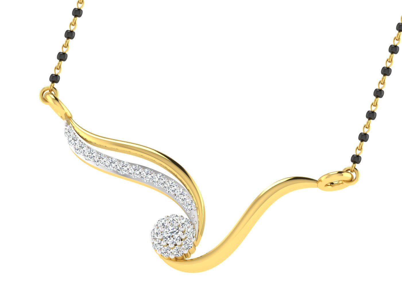 Nidal Jewels | Celestial Promise Gold and Diamond Mangalsutra Set - Nidal Jewels