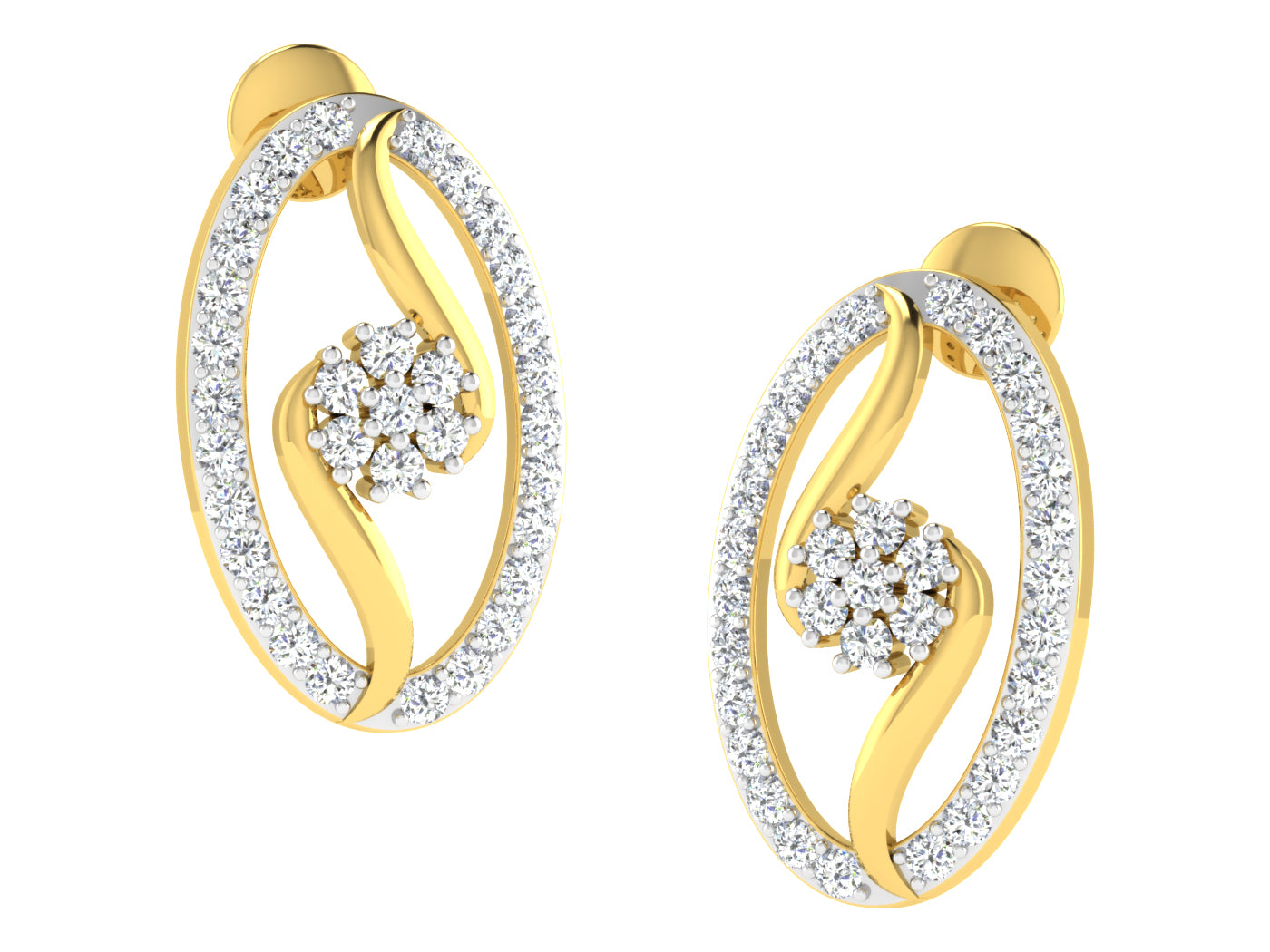 Nidal Jewels | Oval Gold and Diamond Mangalsutra Set - Nidal Jewels