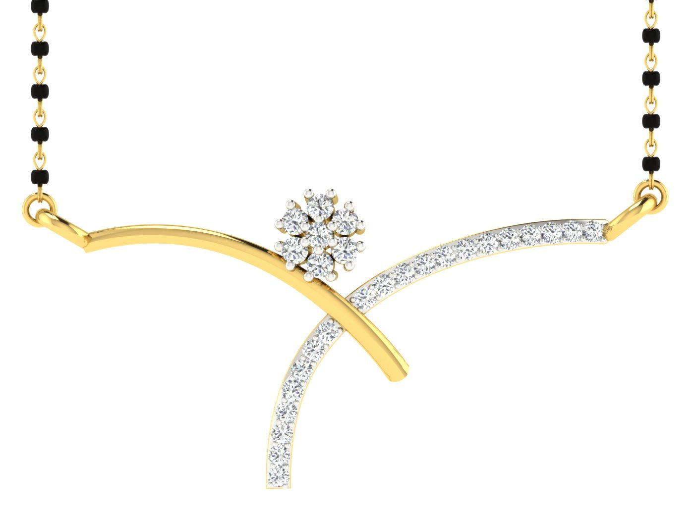 Nidal Jewels | Pure Love Gold and Diamond Mangalsutra Set - Nidal Jewels