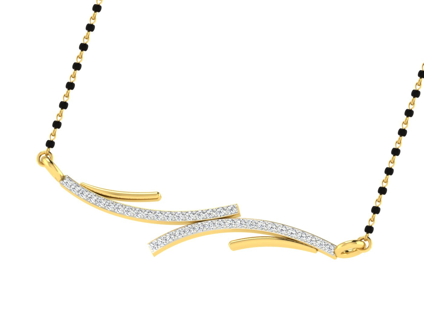 Nidal Jewels | Royal Accord Gold and Diamond Mangalsutra Set - Nidal Jewels