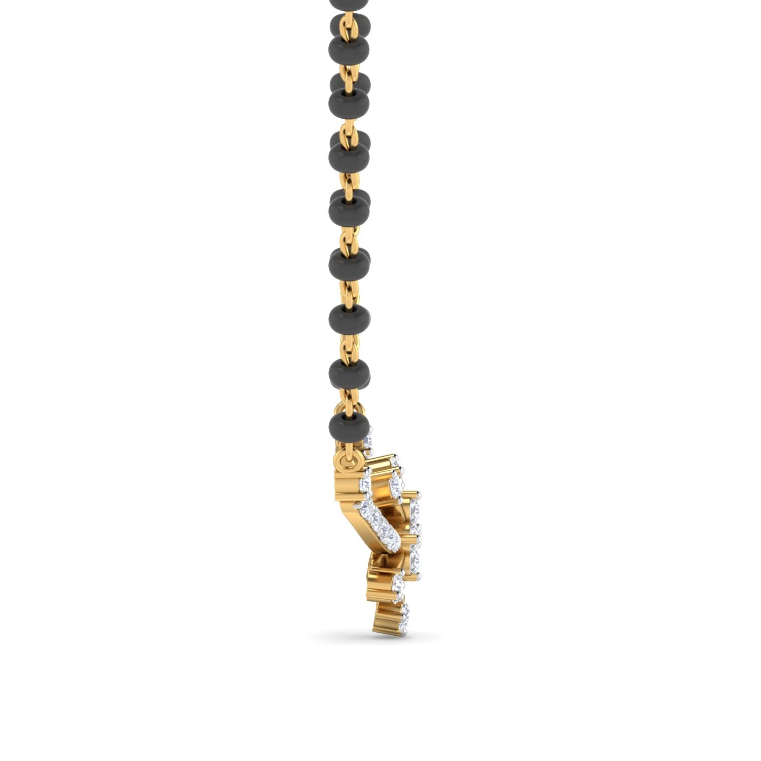 Nidal Jewels | Shining Star Gold and Diamond Mangalsutra Set - Nidal Jewels