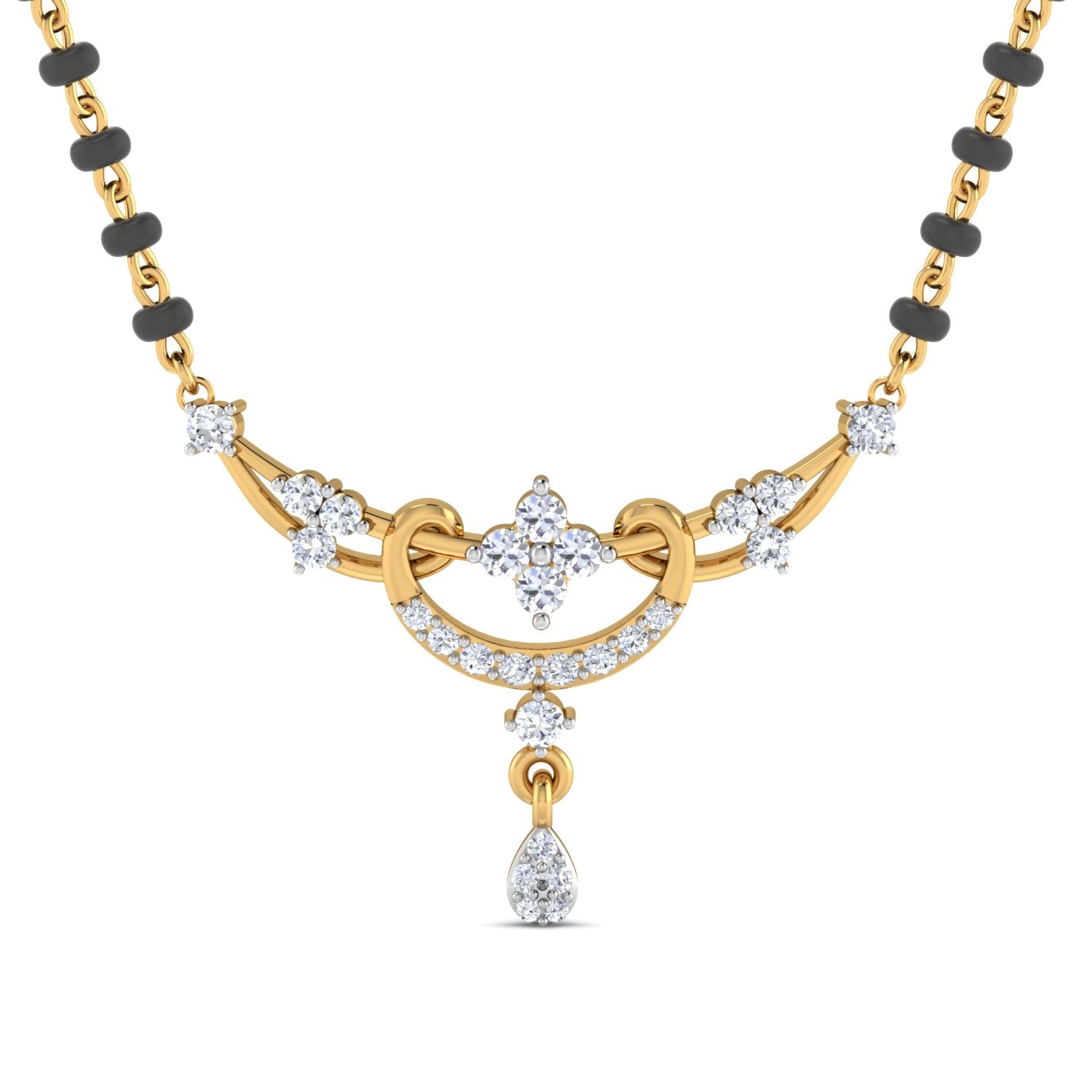Nidal Jewels | Eternal Grace Gold and Diamond Mangalsutra Set - Nidal Jewels