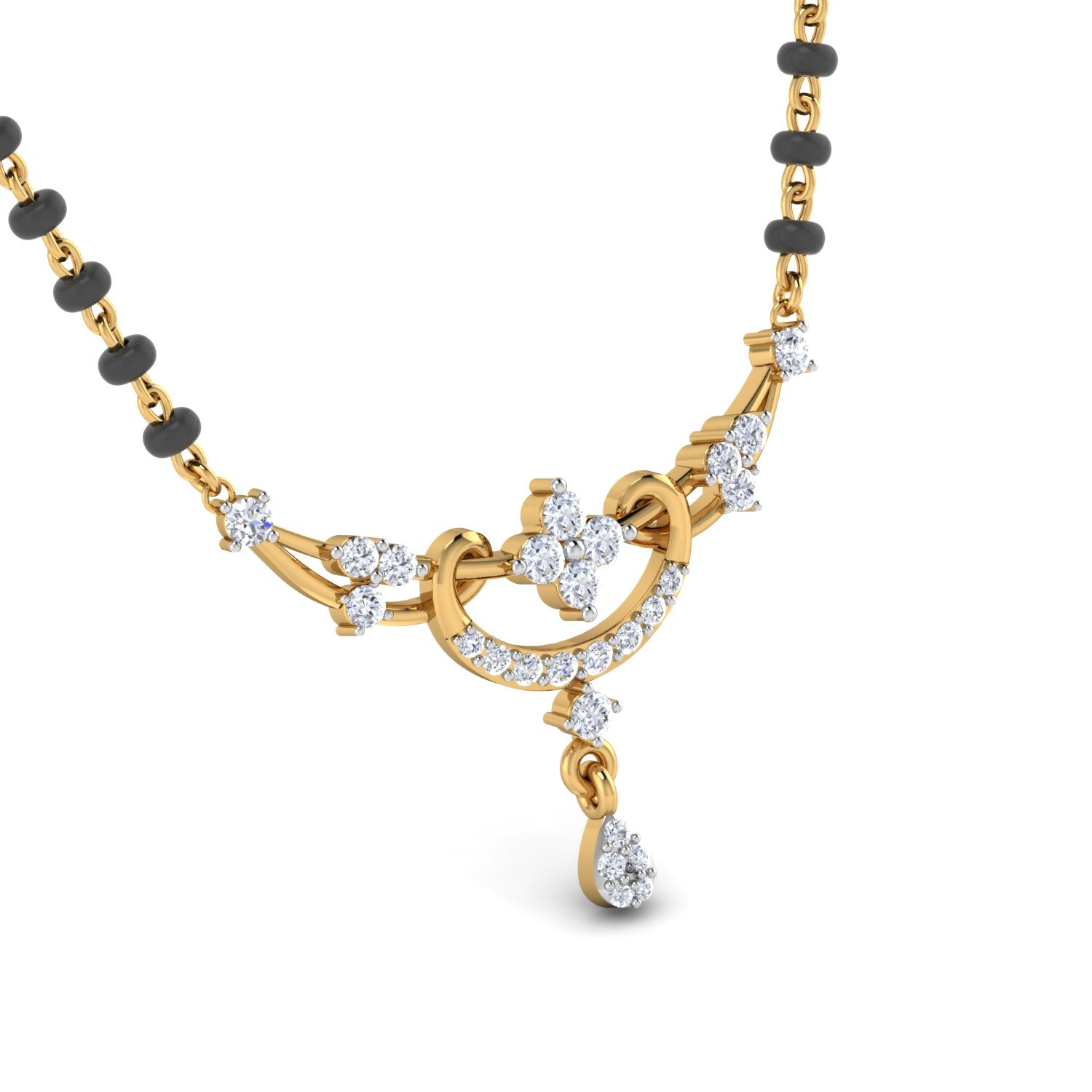 Nidal Jewels | Eternal Grace Gold and Diamond Mangalsutra Set - Nidal Jewels