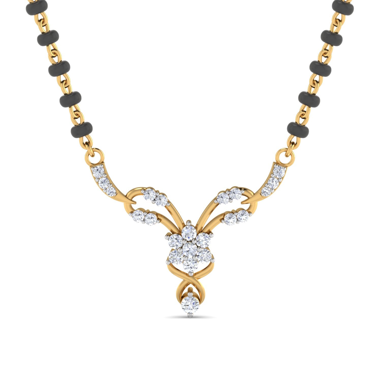 Nidal Jewels | Timeless Bond Gold and Diamond Mangalsutra Set - Nidal Jewels