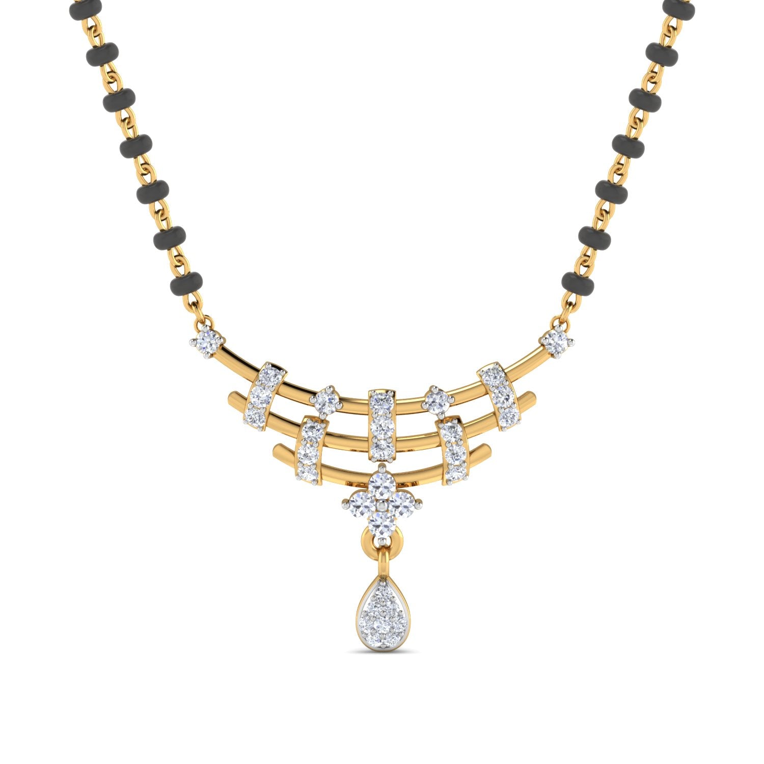 Nidal Jewels | Radiant Rays Gold and Diamond Mangalsutra Set
