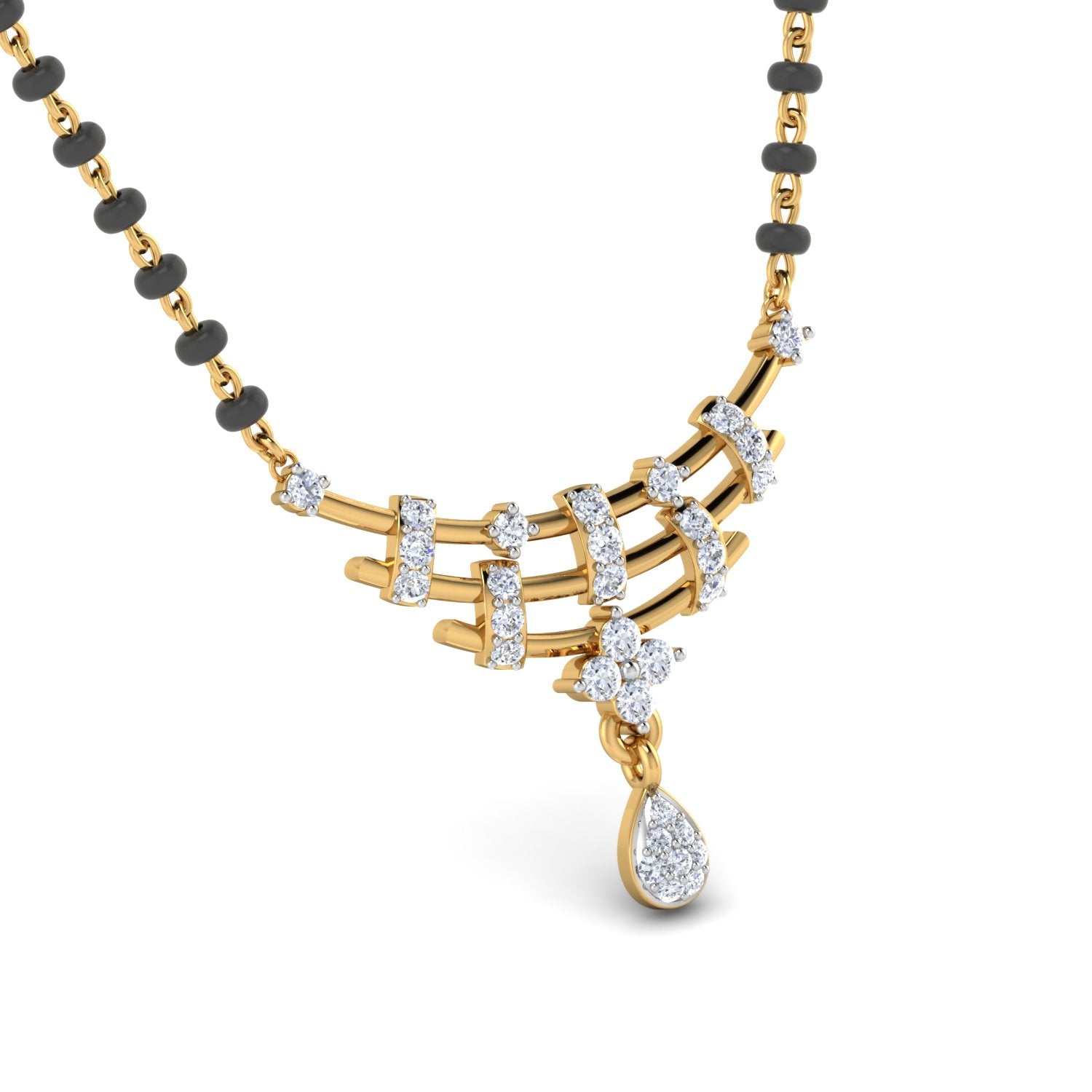 Nidal Jewels | Radiant Rays Gold and Diamond Mangalsutra Set