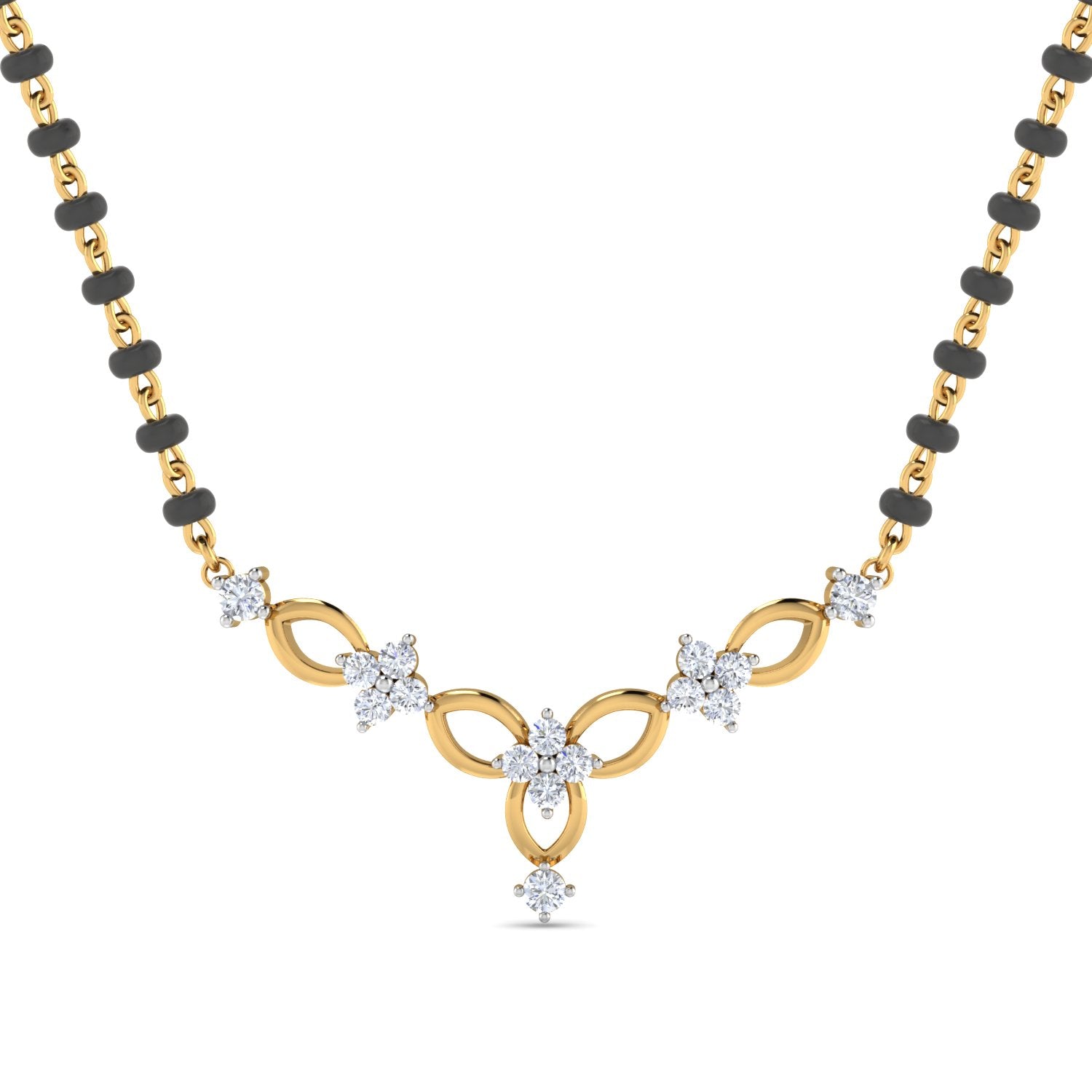Nidal Jewels | Endless Love Gold and Diamond Mangalsutra Set - Nidal Jewels