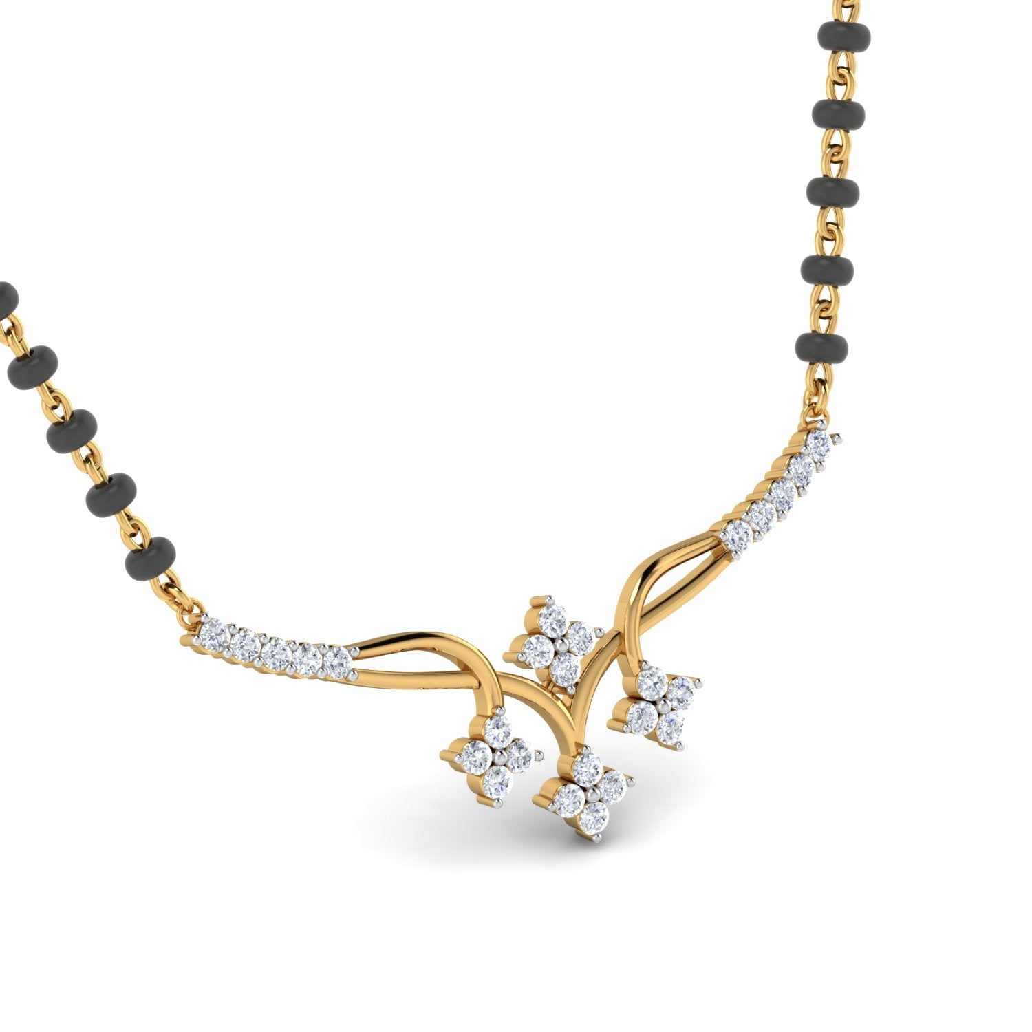 Nidal Jewels | Pure Bond Gold and Diamond Mangalsutra Set