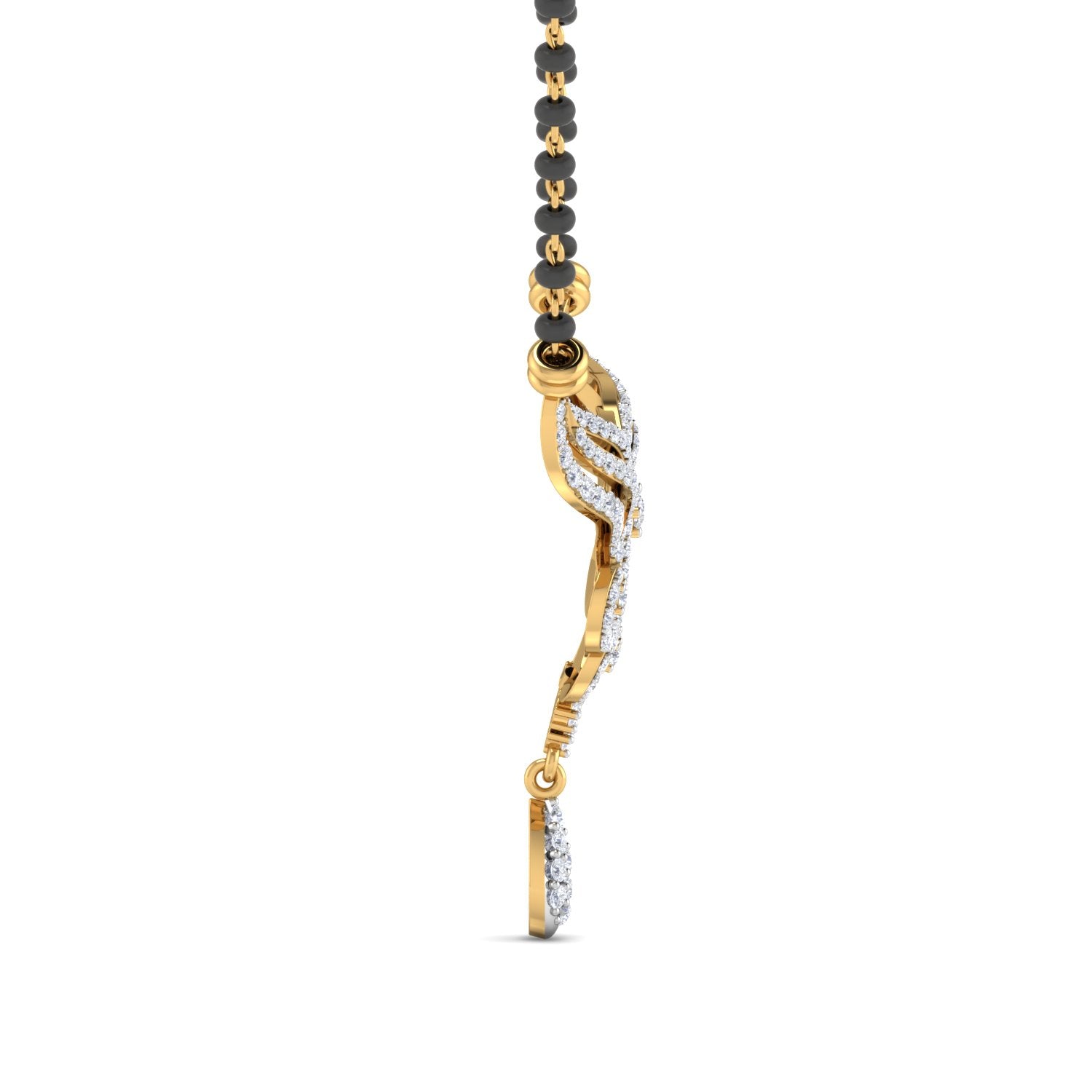 Nidal Jewels | Tied by Love Gold and Diamond Mangalsutra Set - Nidal Jewels