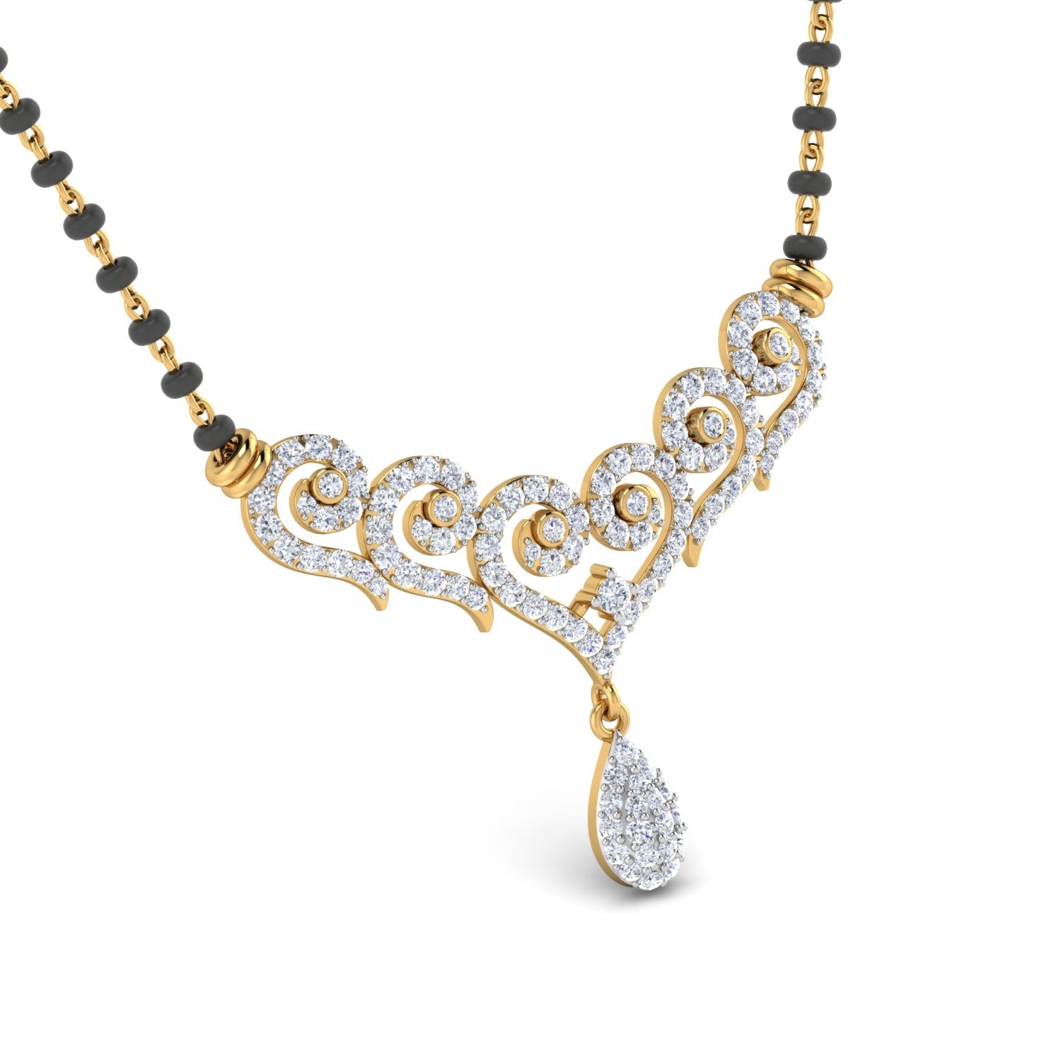 Nidal Jewels | Unified Hearts Gold and Diamond Mangalsutra Set