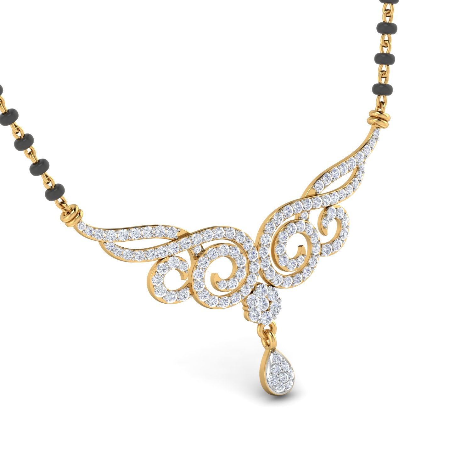 Nidal Jewels| Lasting Bond Gold and Diamond Mangalsutra Set