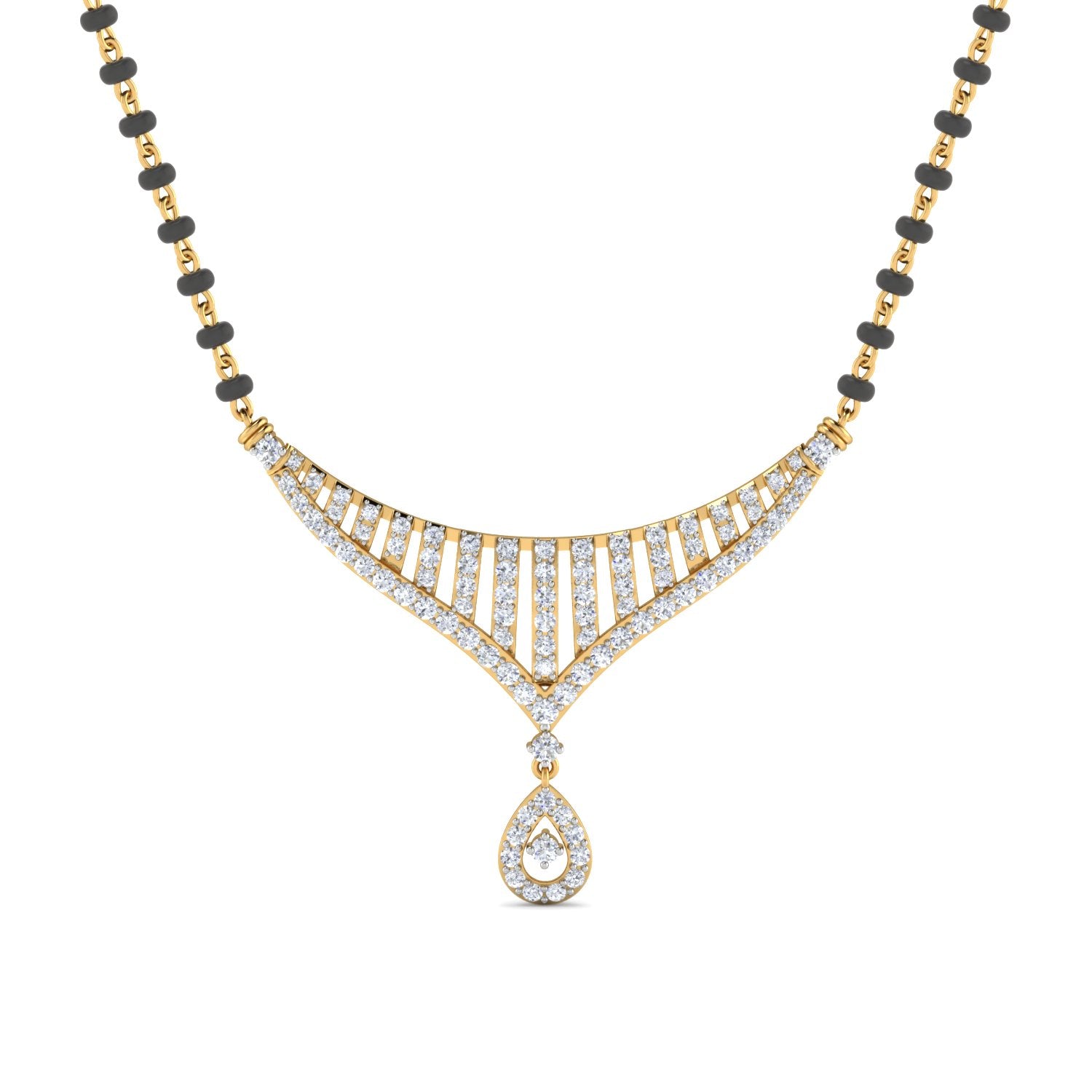 Nidal Jewels | Unified Gold and Diamond Mangalsutra Set - Nidal Jewels