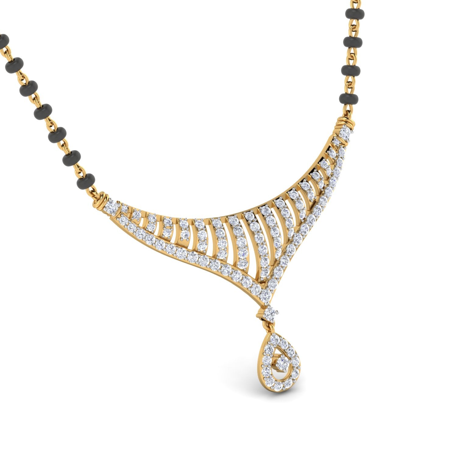Nidal Jewels | Unified Gold and Diamond Mangalsutra Set - Nidal Jewels