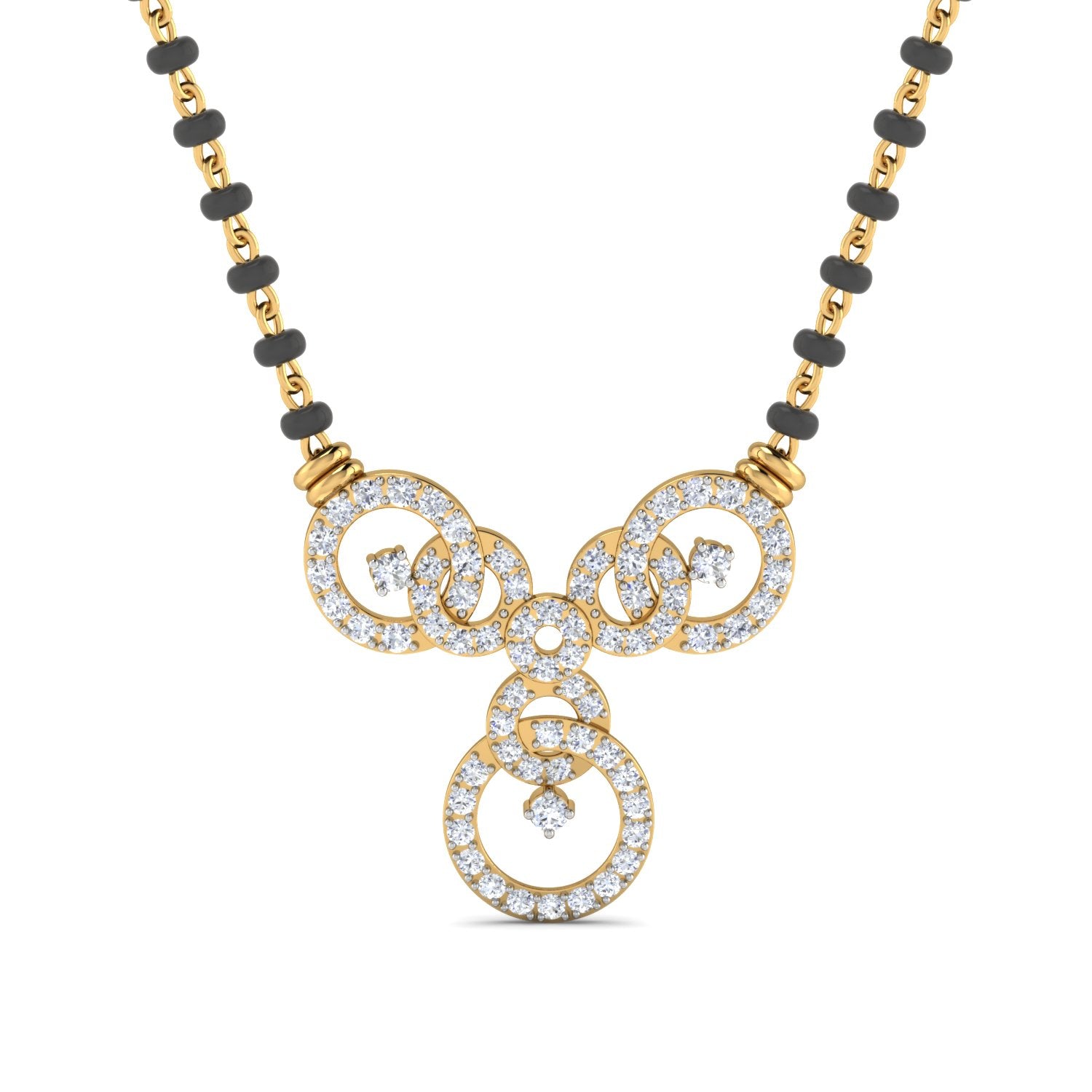Nidal Jewels | Infinity Knot Gold and Diamond Mangalsutra Set - Nidal Jewels