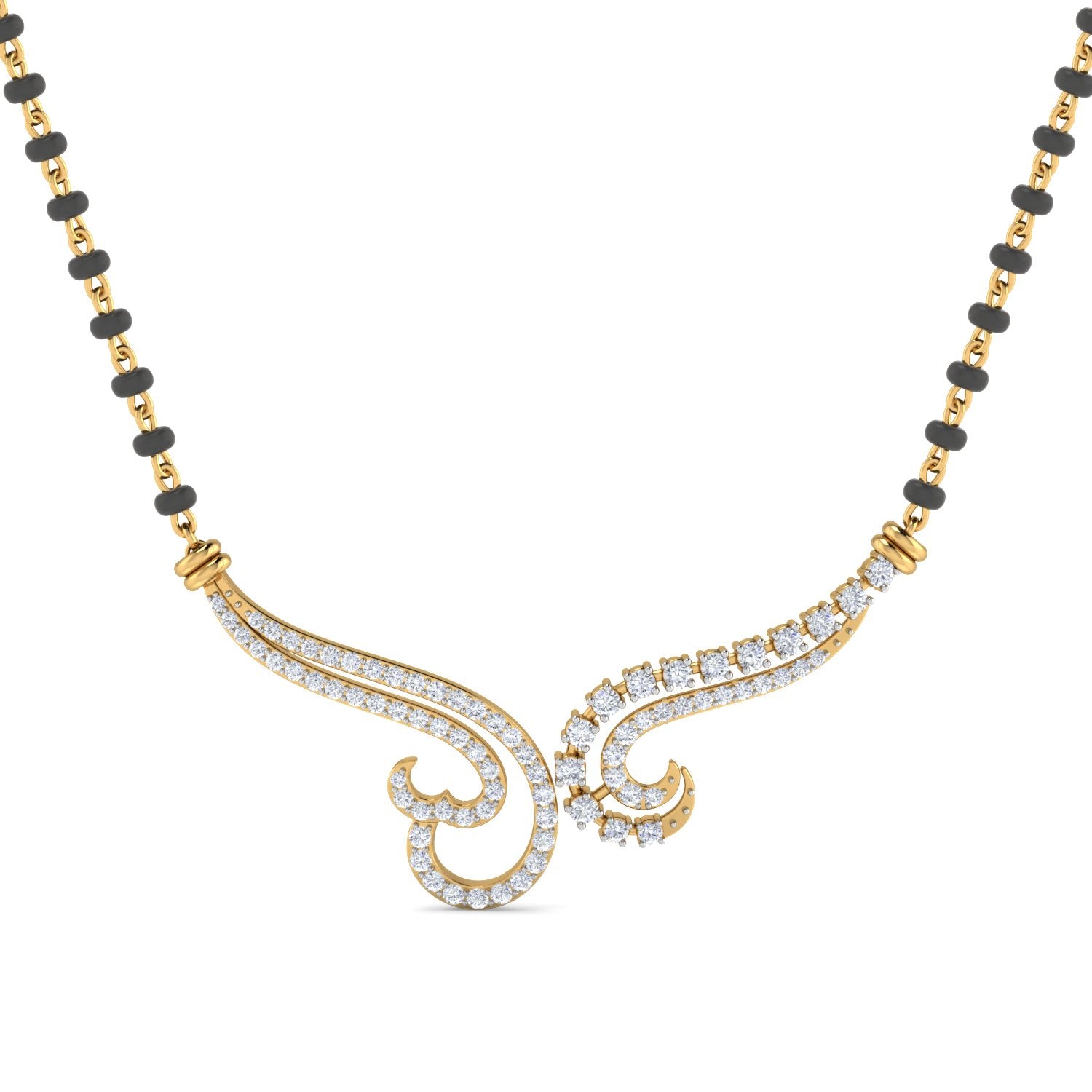 Nidal Jewels | Held by Love Gold and Diamond Mangalsutra Set - Nidal Jewels