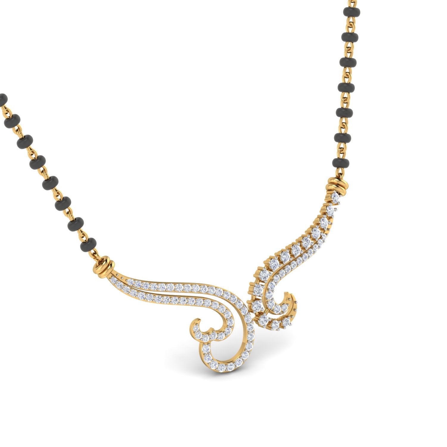 Nidal Jewels | Held by Love Gold and Diamond Mangalsutra Set - Nidal Jewels