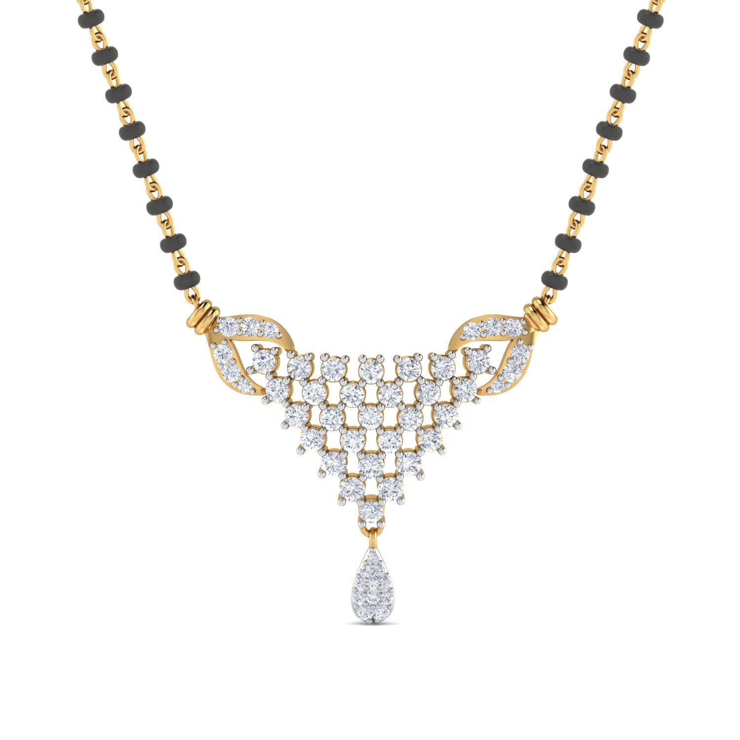 Nidal Jewels | Endless Union Gold and Diamond Mangalsutra Set - Nidal Jewels