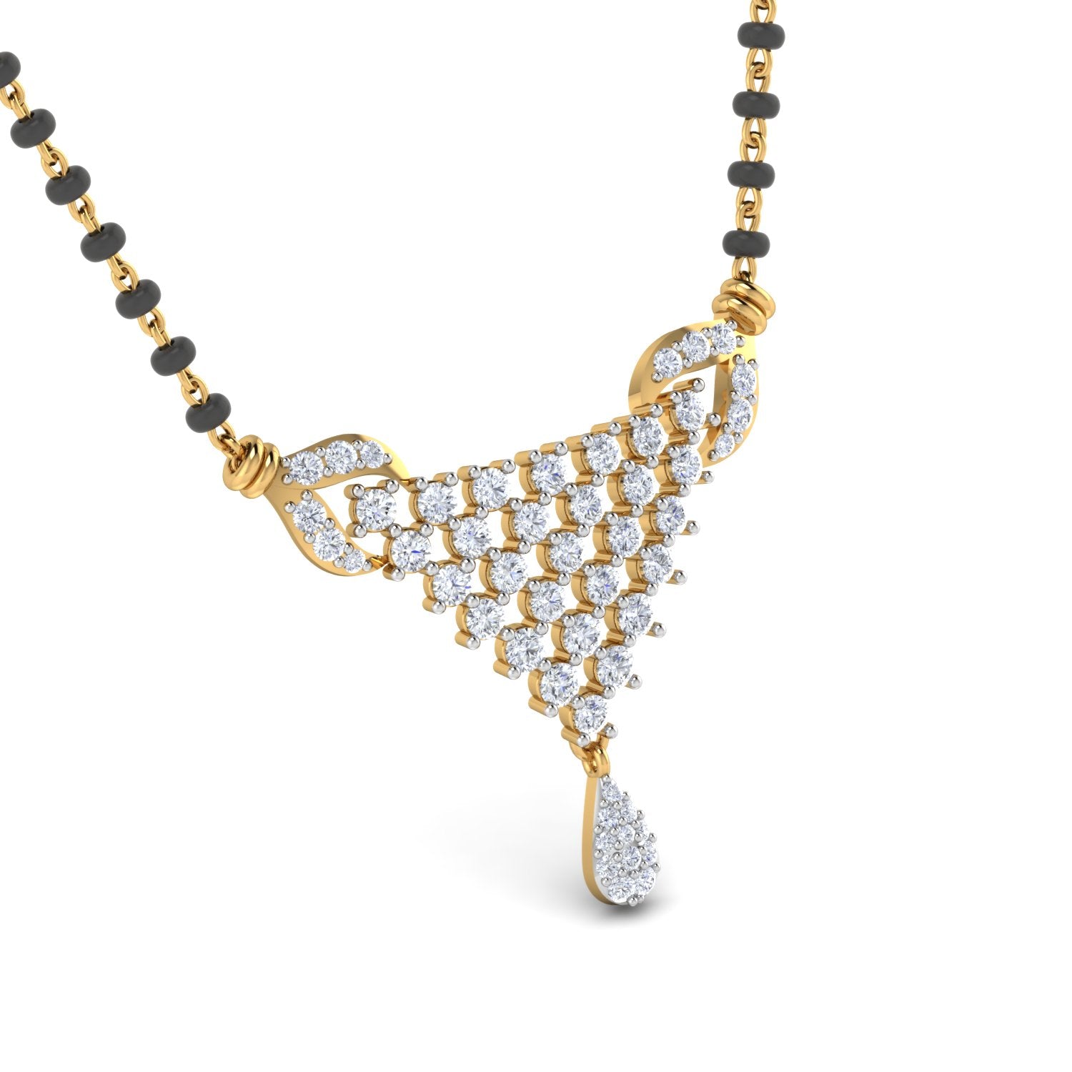 Nidal Jewels | Endless Union Gold and Diamond Mangalsutra Set - Nidal Jewels