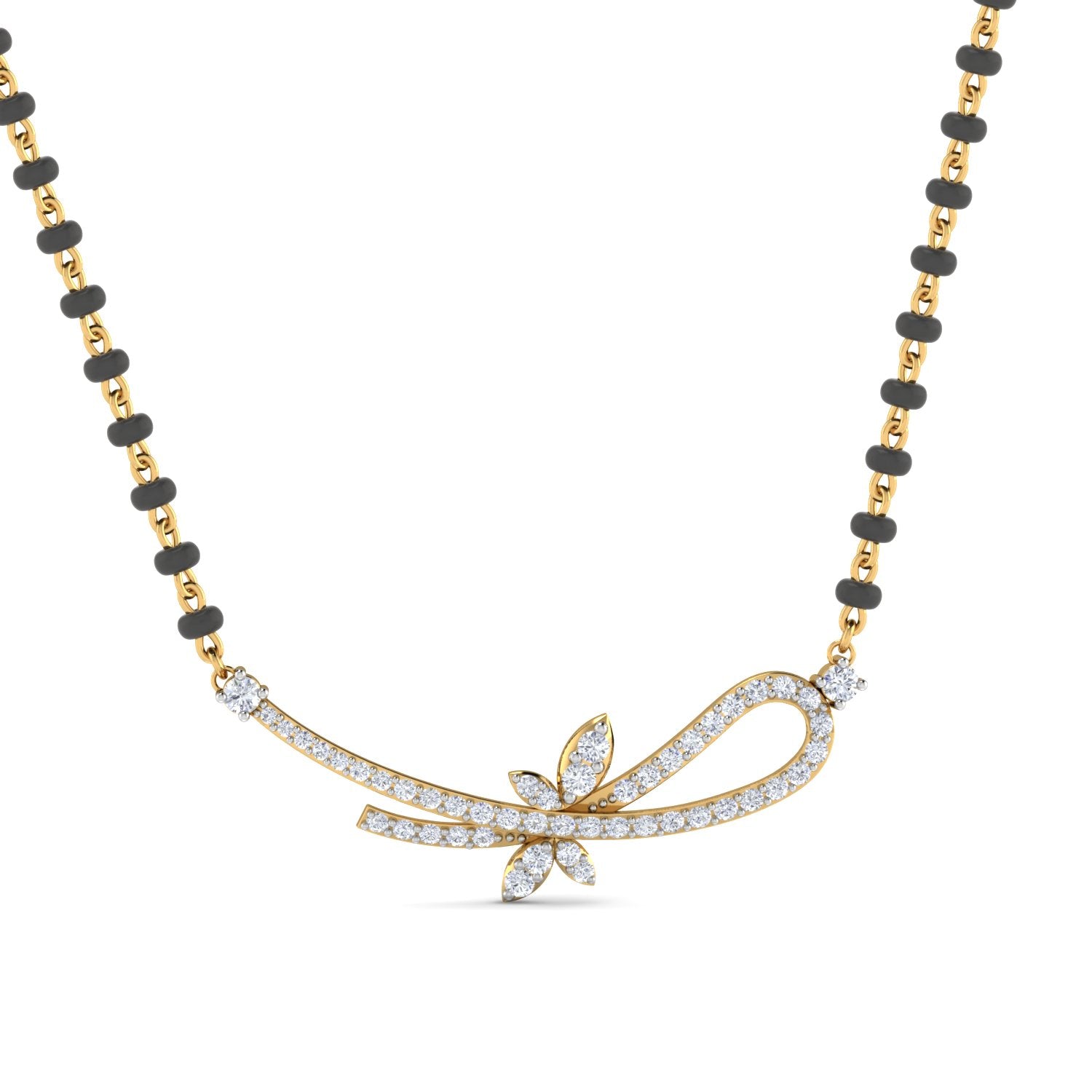 Nidal Jewels | Blisslove Gold and Diamond Mangalsutra Set - Nidal Jewels