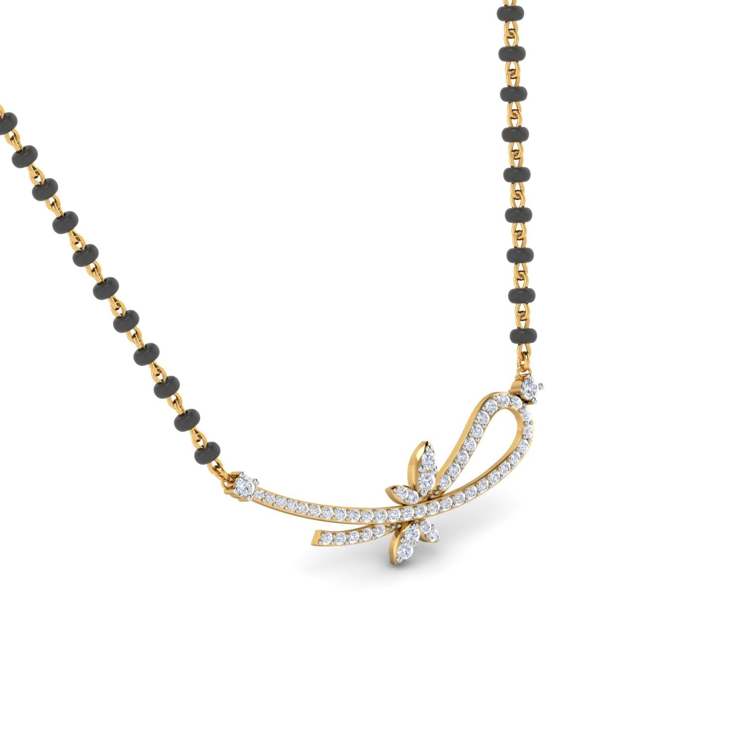 Nidal Jewels | Blisslove Gold and Diamond Mangalsutra Set - Nidal Jewels
