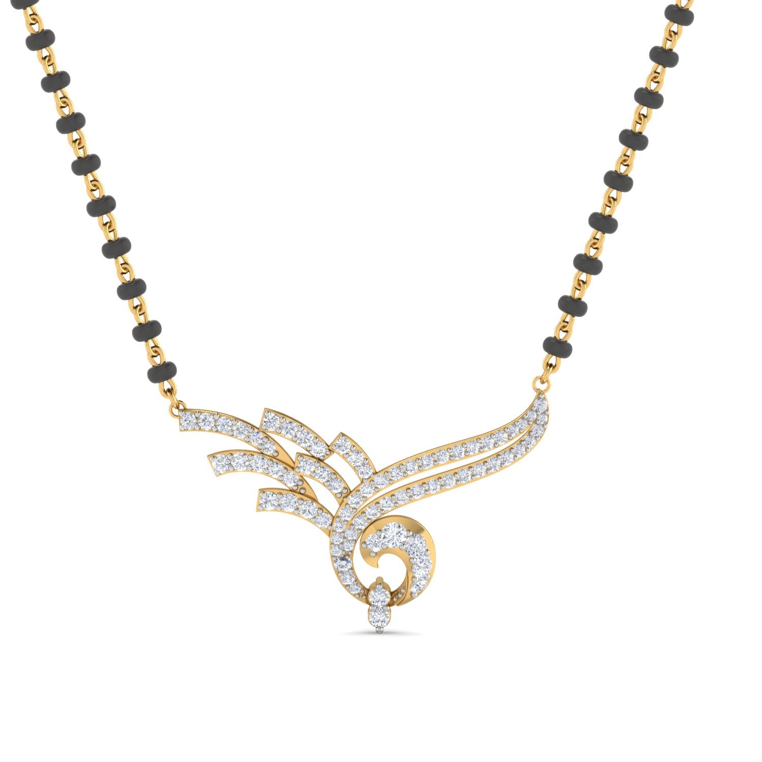 Nidal Jewels| Union Gold and Diamond Mangalsutra Set - Nidal Jewels