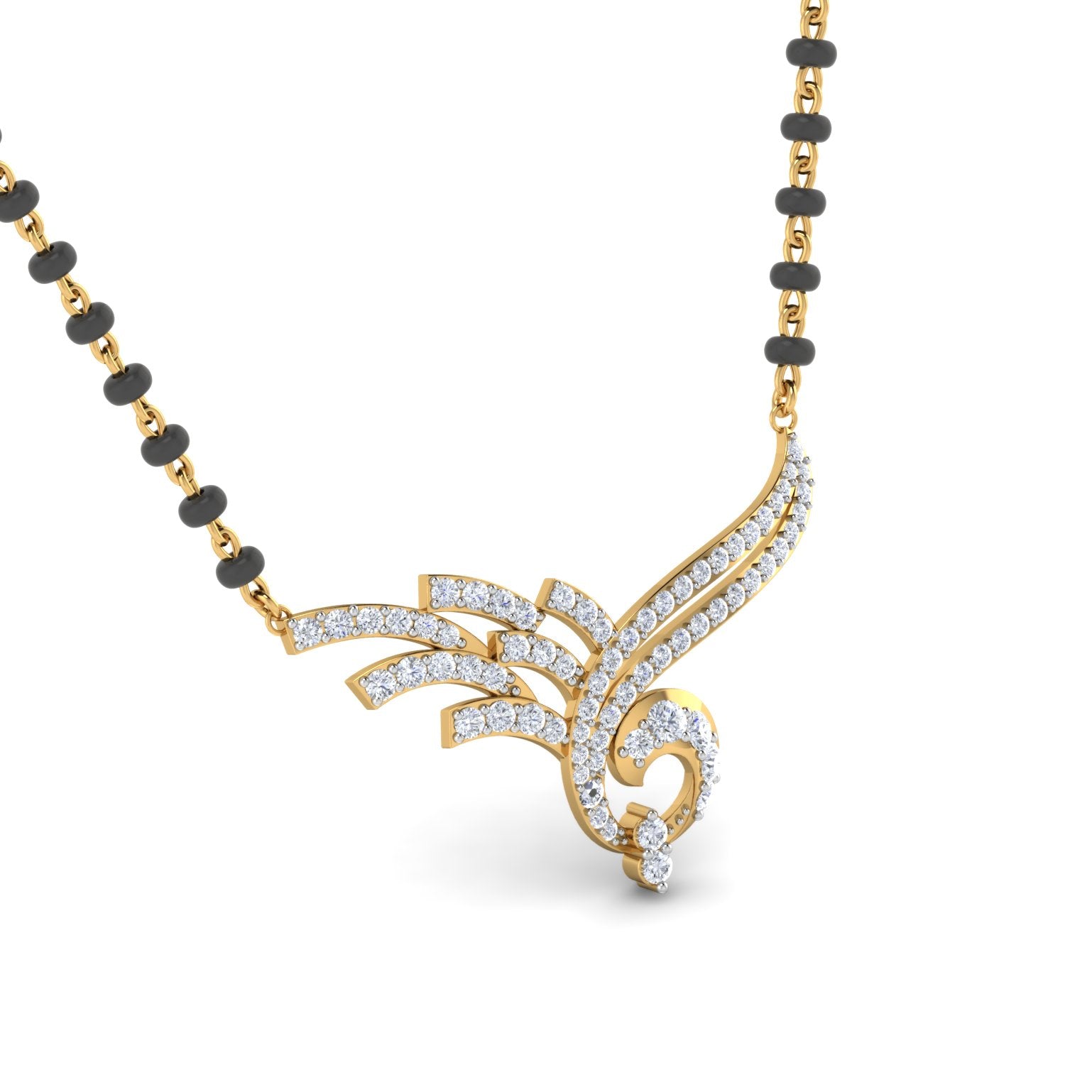 Nidal Jewels| Union Gold and Diamond Mangalsutra Set - Nidal Jewels