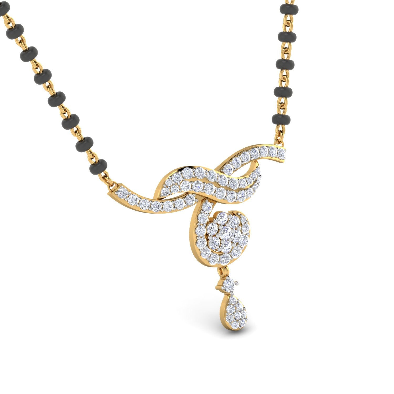 Nidal Jewels| Cherished Gold and Diamond Mangalsutra Set - Nidal Jewels