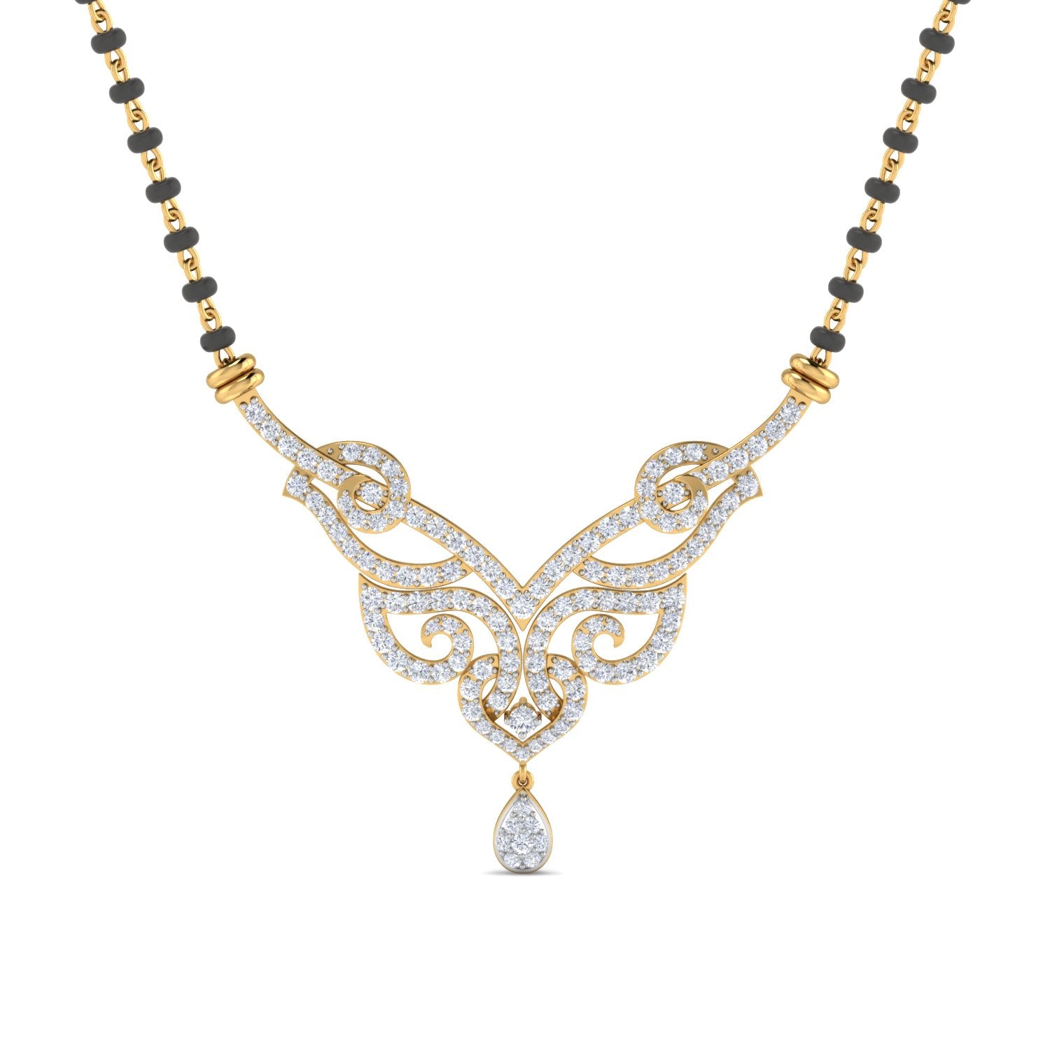 Nidal Jewels | Forever Gold and Diamond Mangalsutra Set - Nidal Jewels