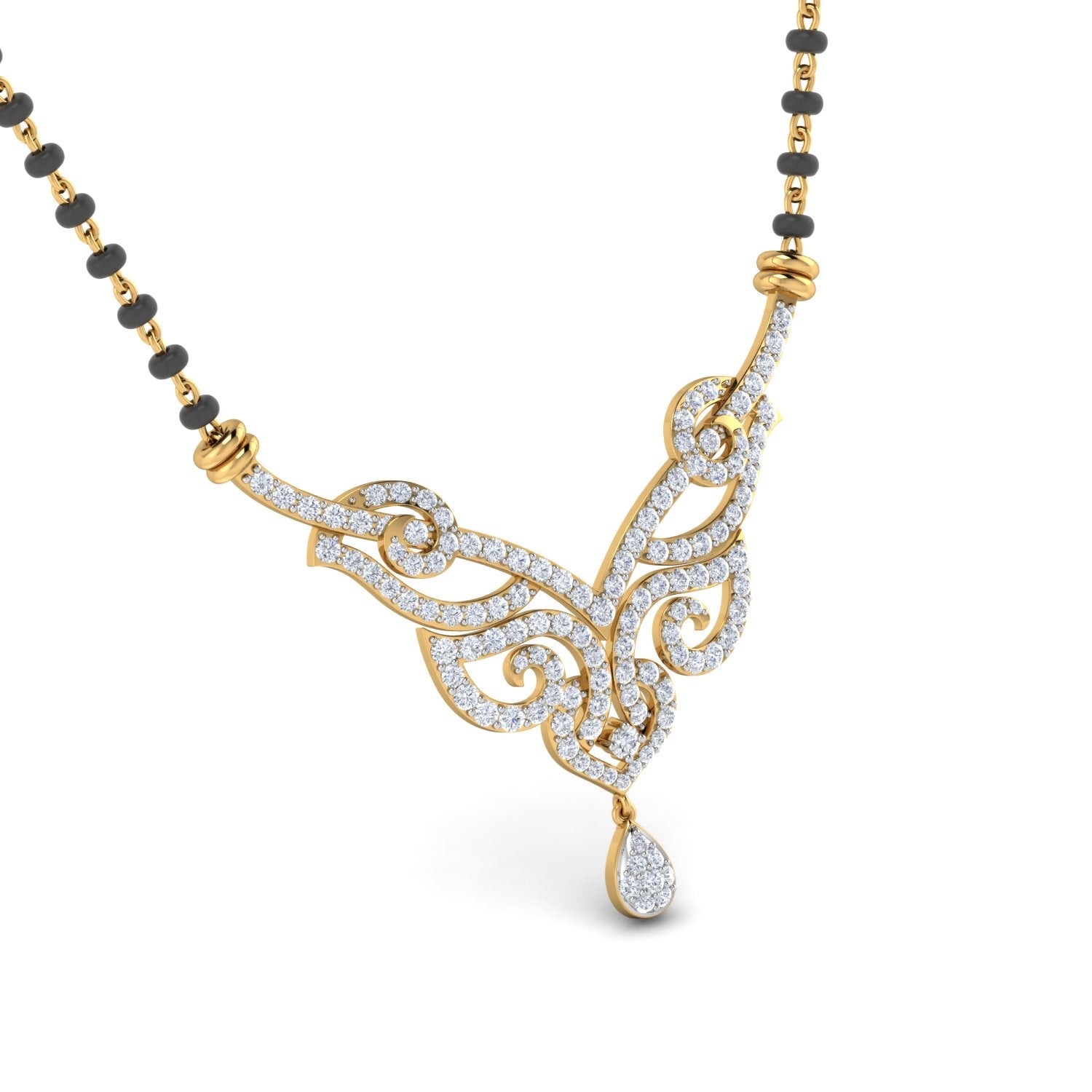 Nidal Jewels | Forever Gold and Diamond Mangalsutra Set - Nidal Jewels