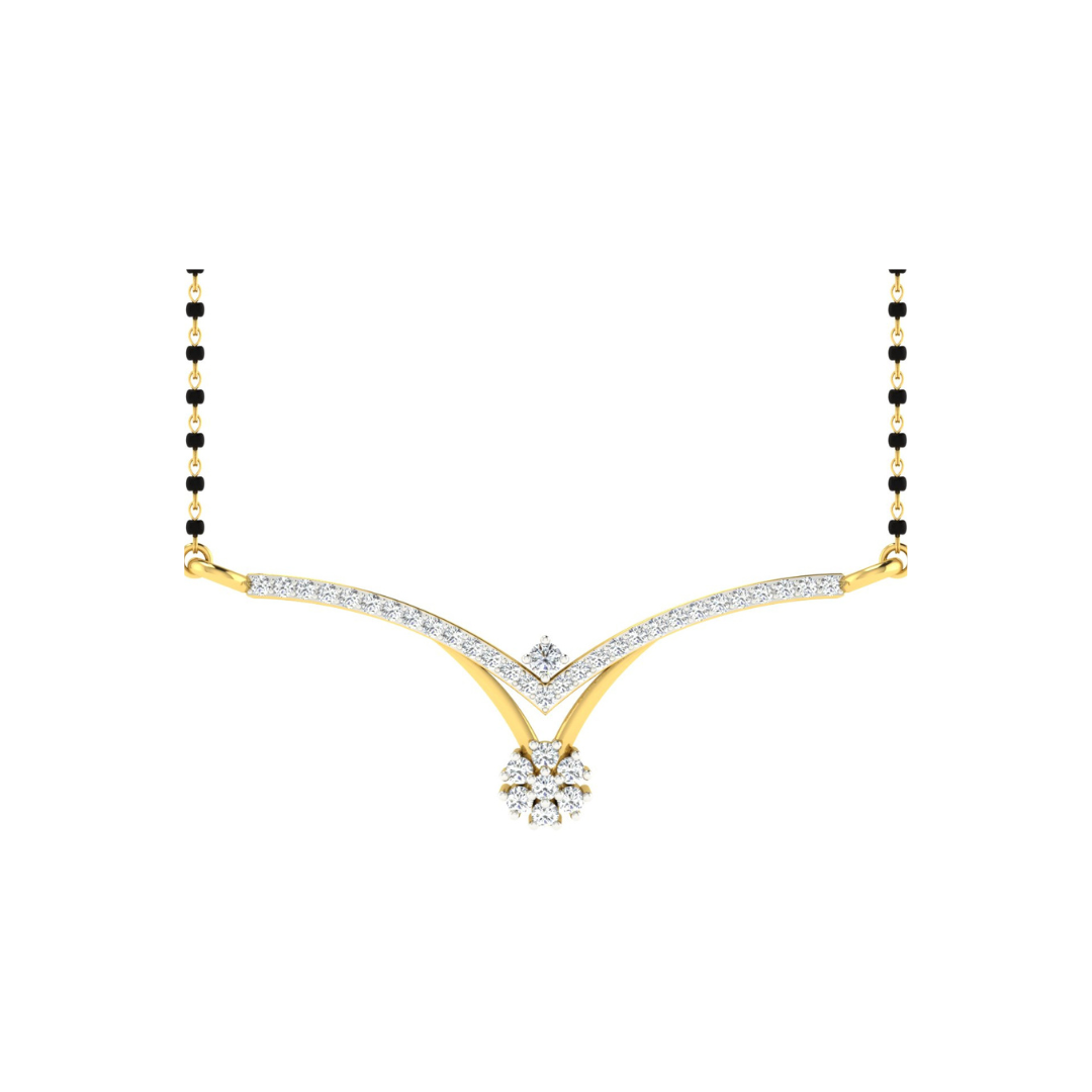Nidal Jewels | Embrace Gold and Diamond Mangalsutra Set - Nidal Jewels