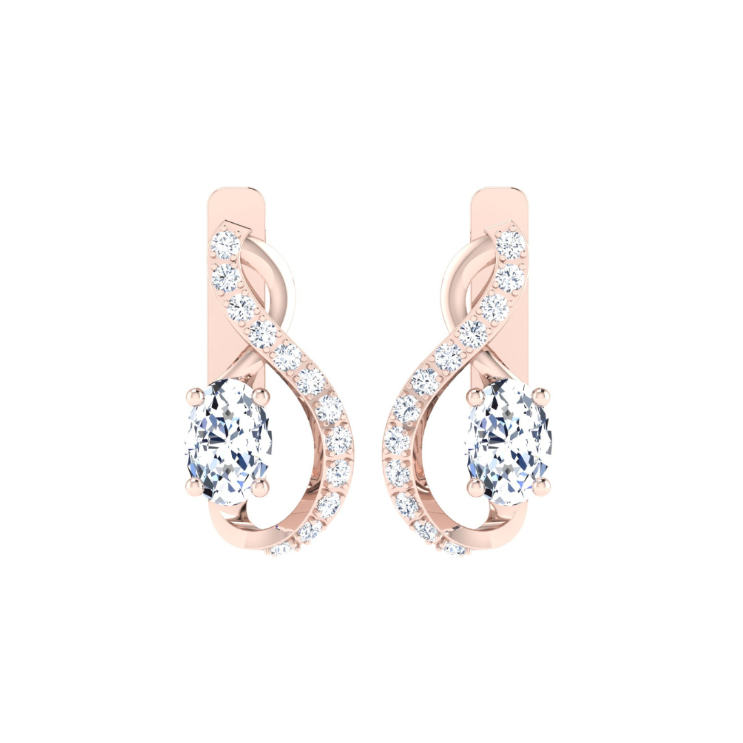 Nidal Jewels | Amy Diamond Stud Solitaires Earrings - Nidal Jewels