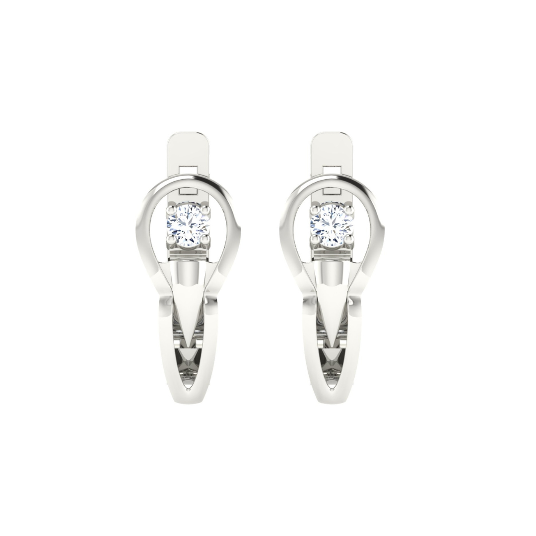 Nidal Jewels | White Gold Diamond Solitaires Earrings