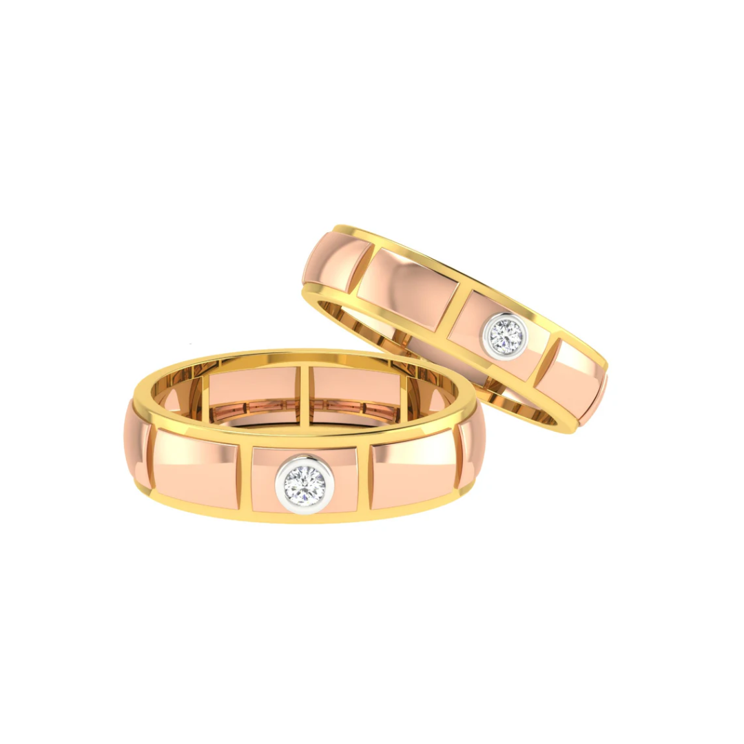 Nidal Jewels | Harmony Rosegold Couple Bands - Nidal Jewels