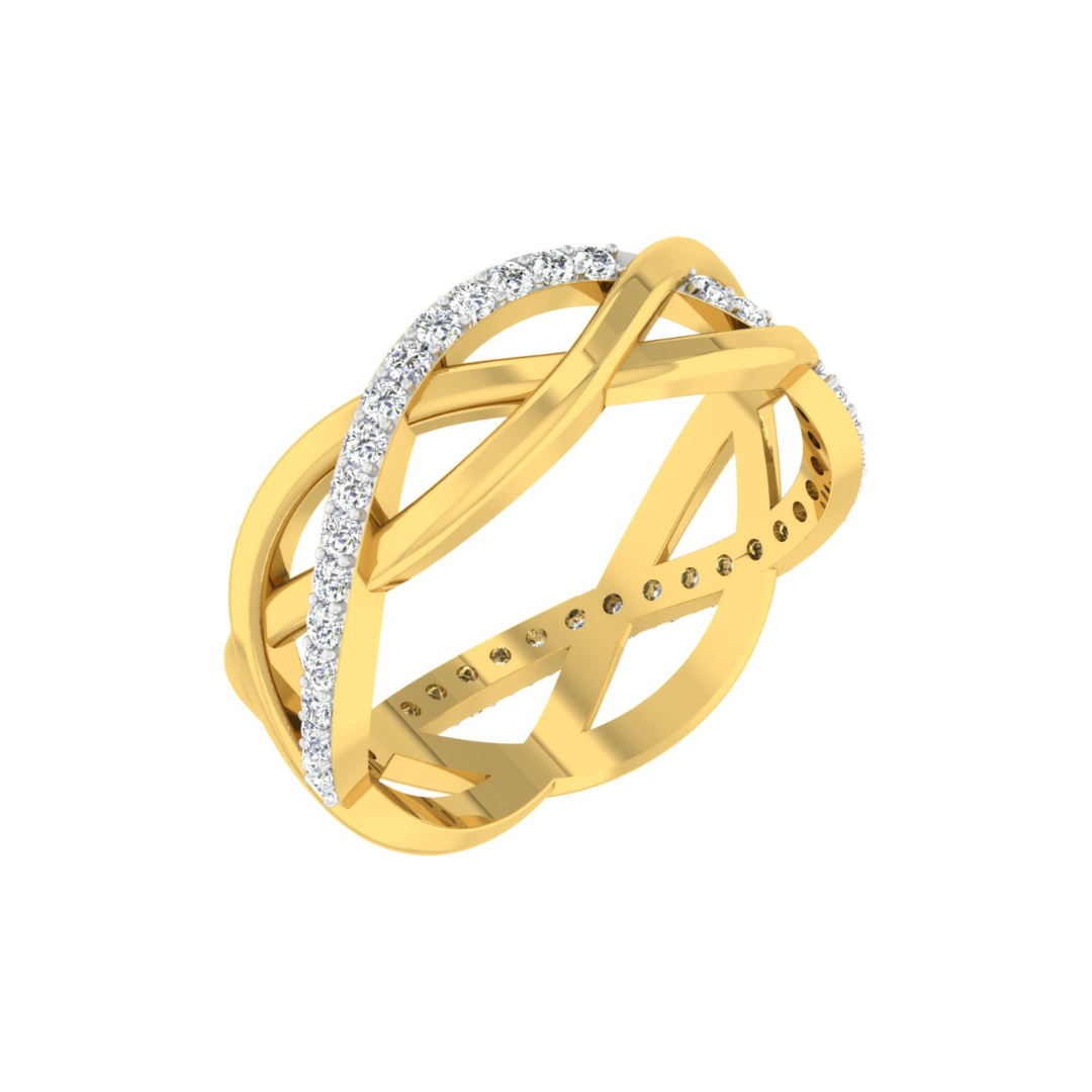 Nidal Jewels| Ivy Braided Diamond Band - Nidal Jewels