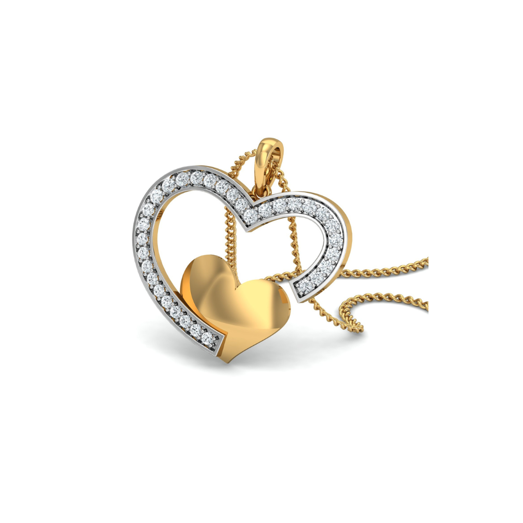 Nidal Jewels | Lunar Love Gold and Diamond Pendant Set