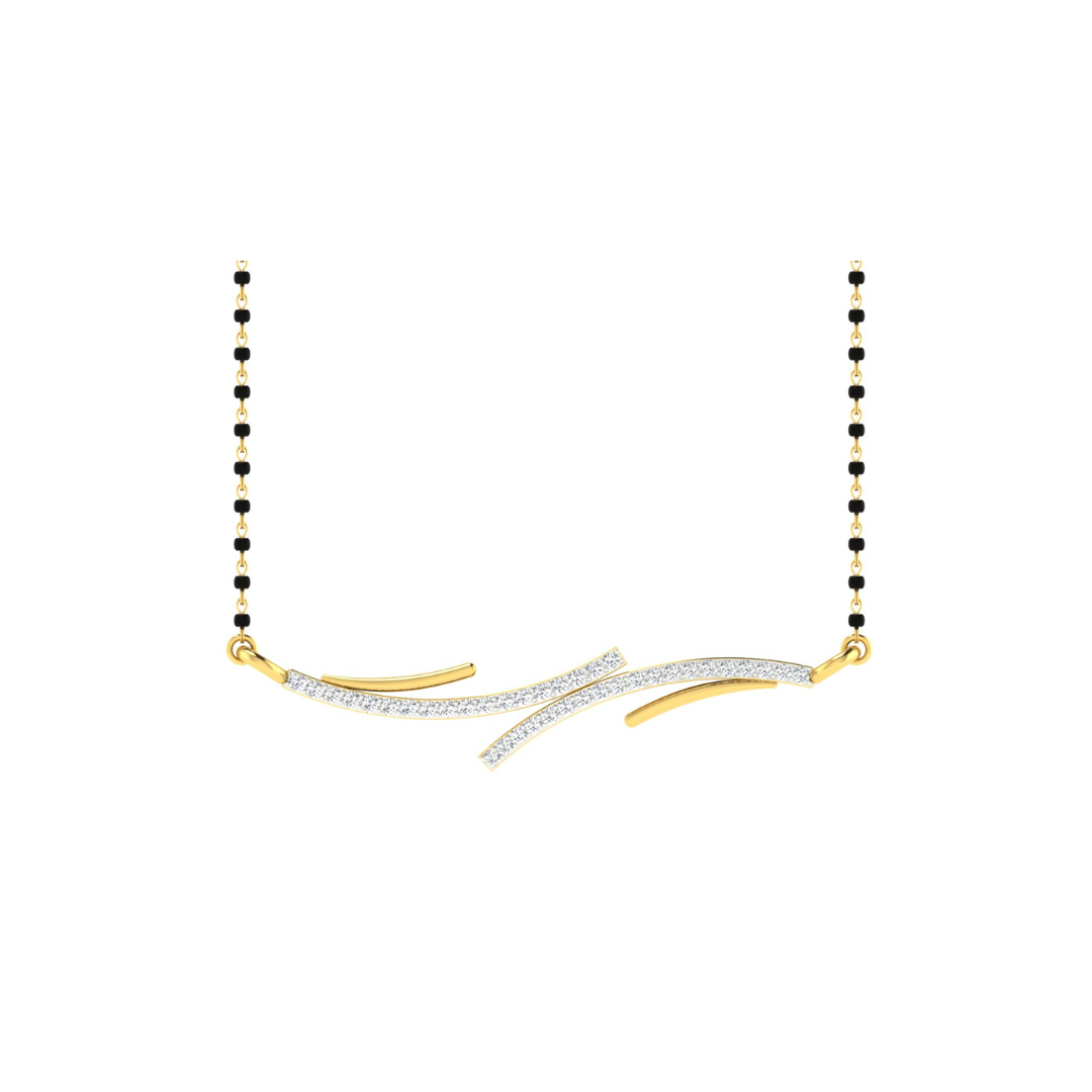 Nidal Jewels | Royal Accord Gold and Diamond Mangalsutra Set - Nidal Jewels