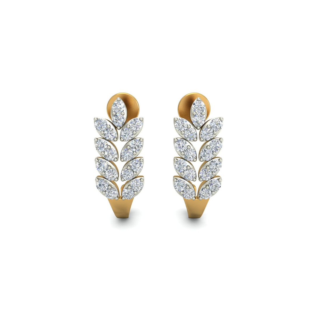 Nidal Jewels | Golden Marquise Magic Diamond Hoops - Nidal Jewels