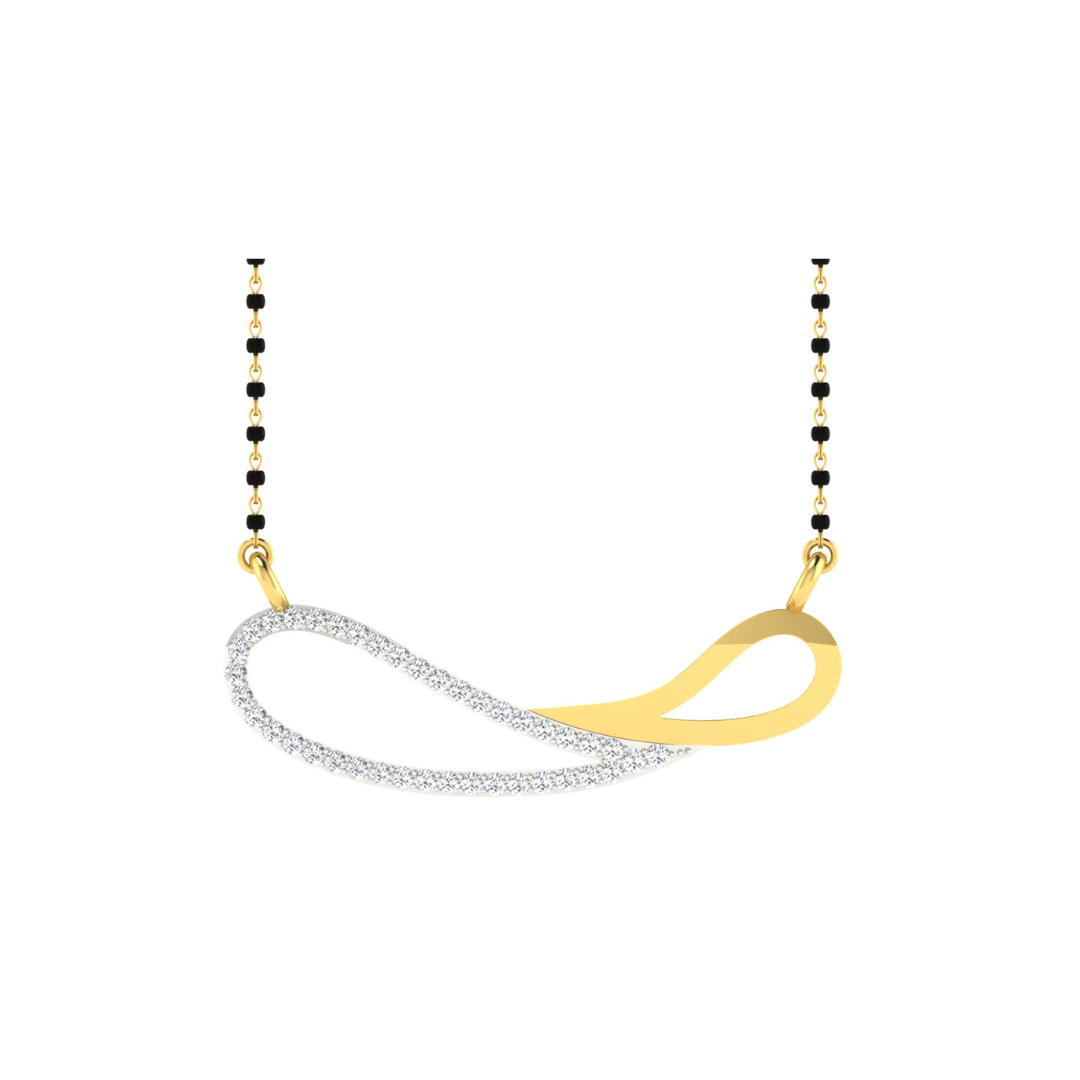 Nidal Jewels | Exquisite Threads Gold and Diamond Mangalsutra Set - Nidal Jewels