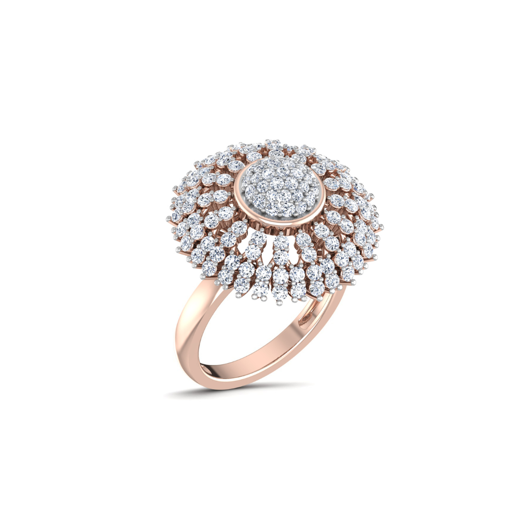 Nidal Jewels| Solace Rosegold and Diamond Ring