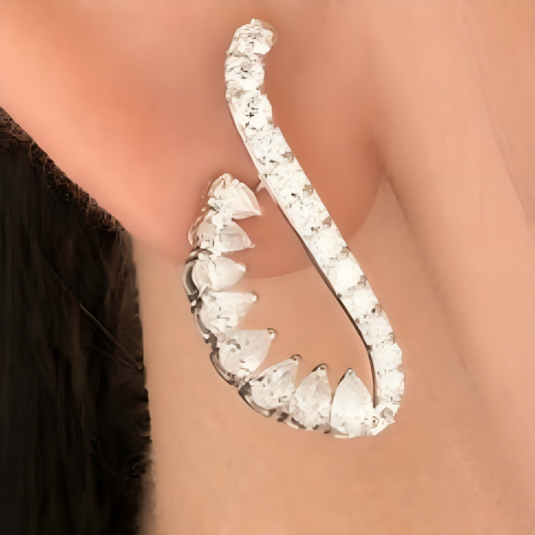 Nidal Jewels | IGI Certified Aurora Curve Earrings
