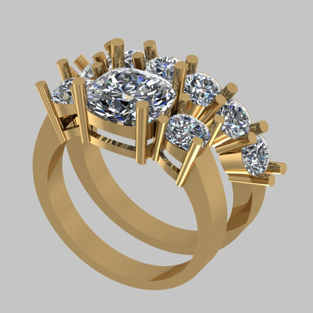 Nidal Jewels | Radiant Duet Solitaires Rings