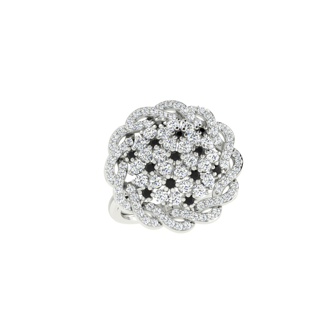 Nidal Jewels | Aura White Gold and Diamond Floral Ring