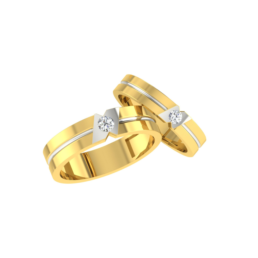 Nidal Jewels | Serene Duotone Couple Bands - Nidal Jewels