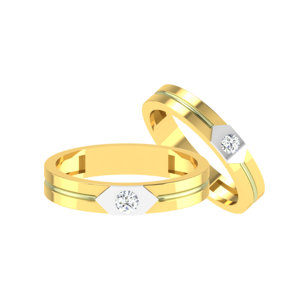 Nidal Jewels | Unity Gold Couple Bands