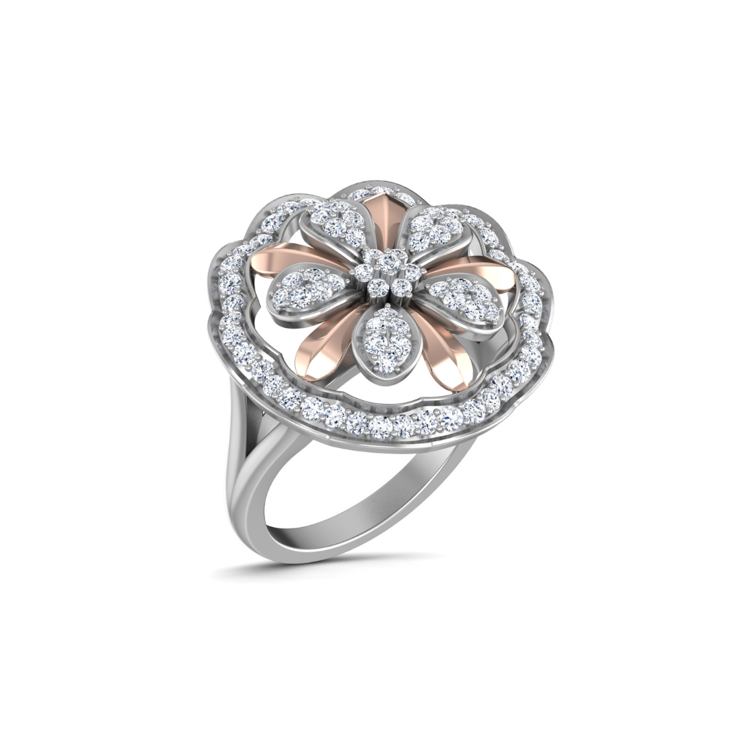 Nidal Jewels | Giny Rosegold and Diamond Ring