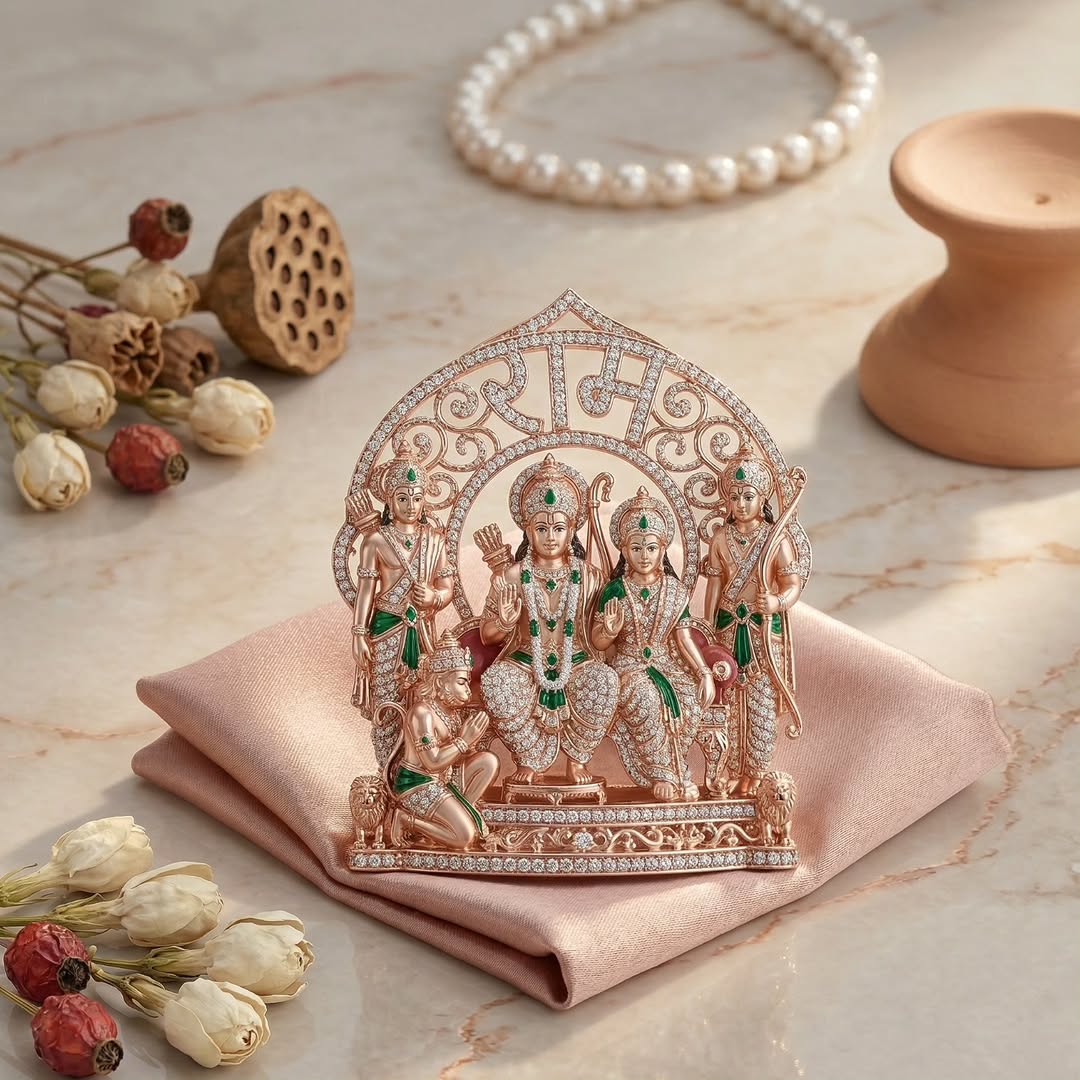 Shri Ram Darbar Royal Diamond Pendant | Nidal Jewels