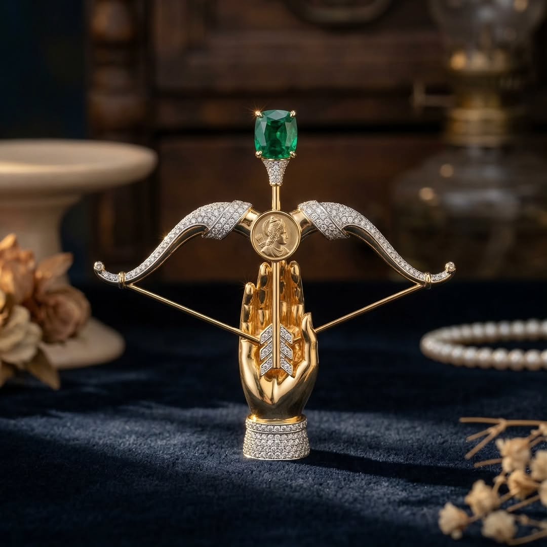 Divine Bow Diamond Brooch | Nidal Jewels